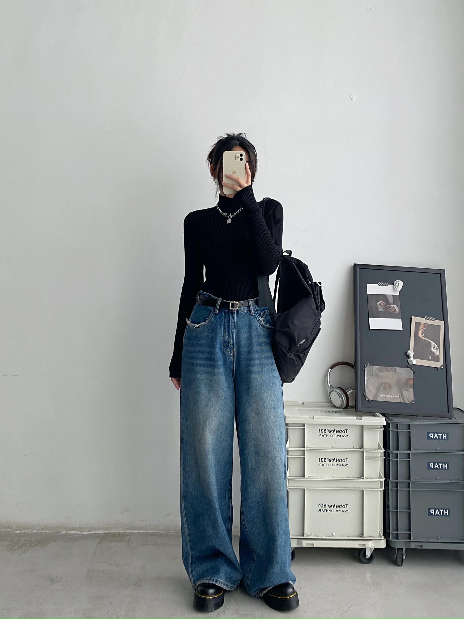 ハーフタートルネックセーター N628