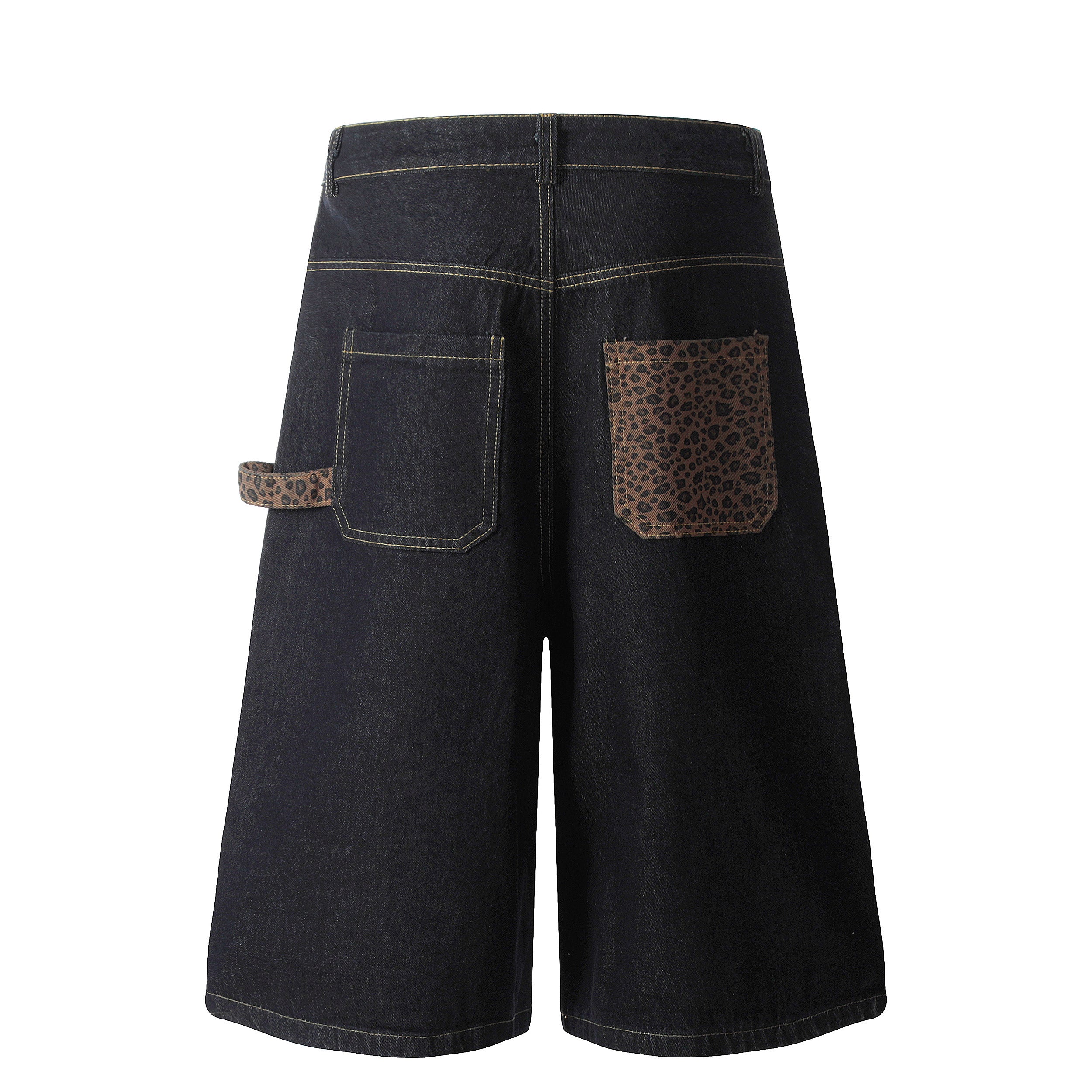 アニマル柄ポケットデニムショーツ N440