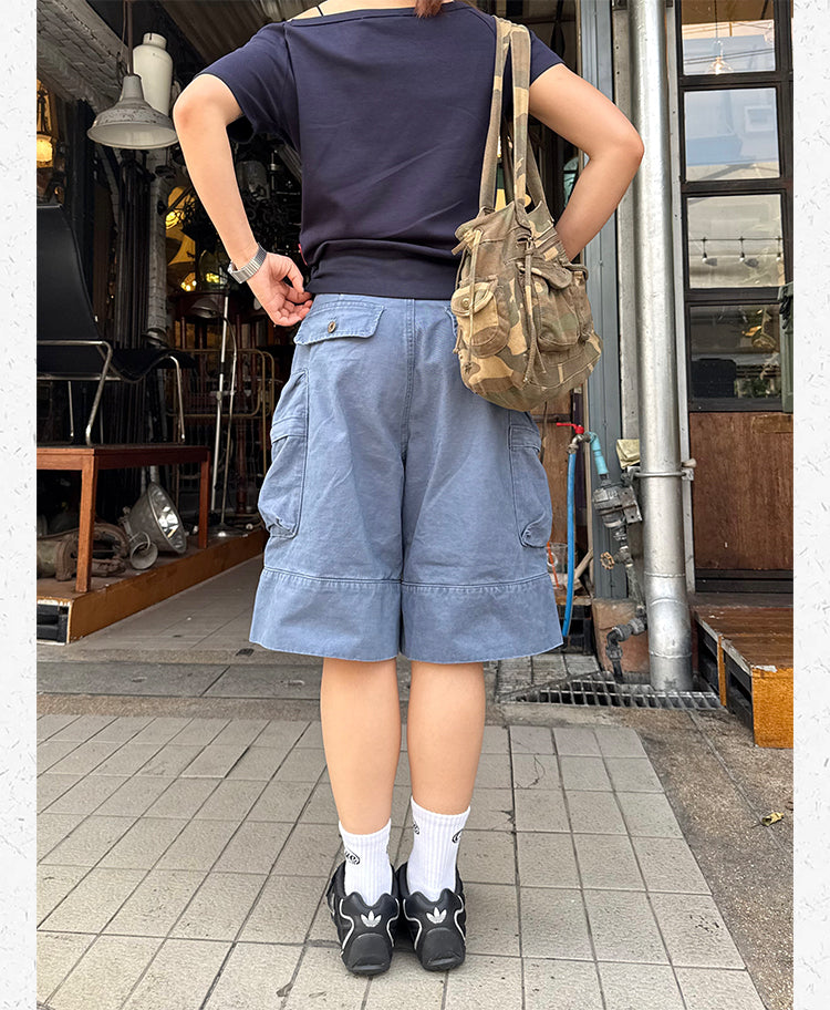 ミリタリー ワイドカーゴハーフパンツ N509