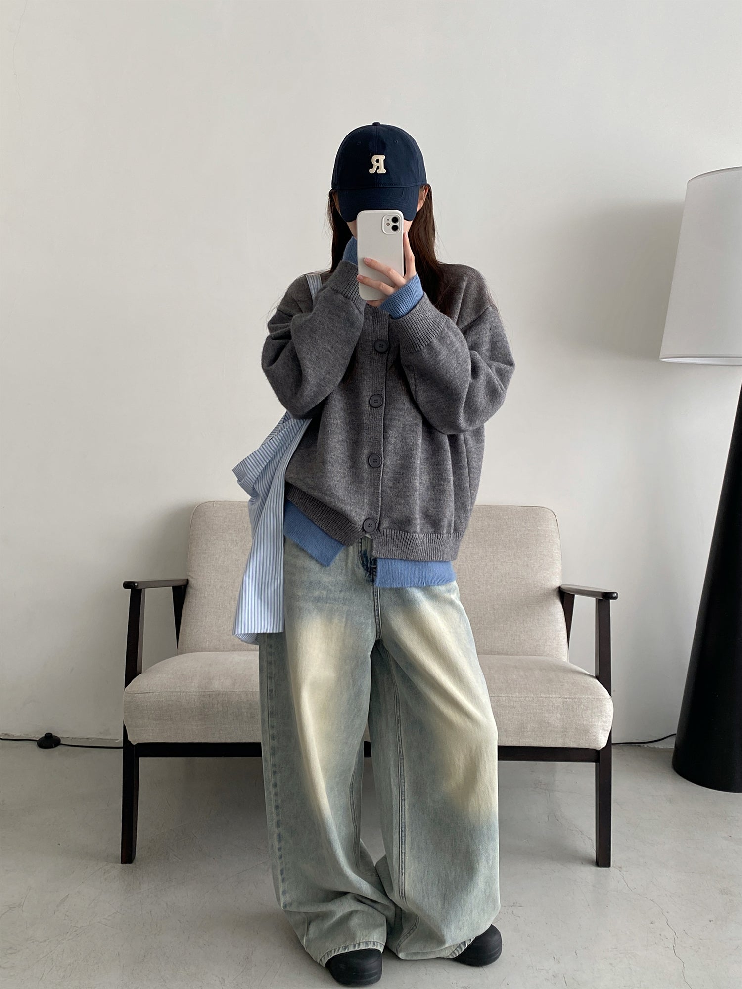 ワイドカーブデニムパンツ N576