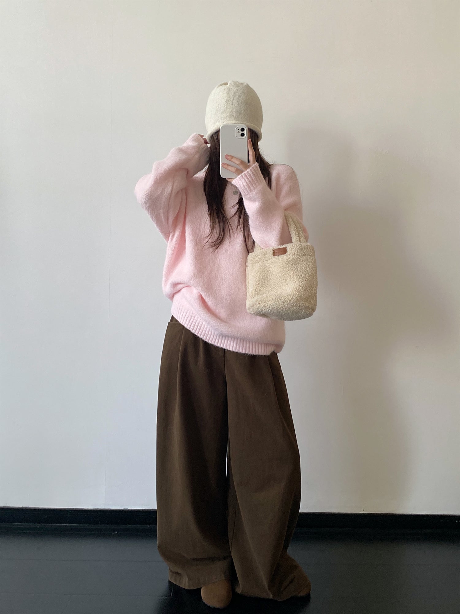 ワイドレッグカーブパンツ    N857