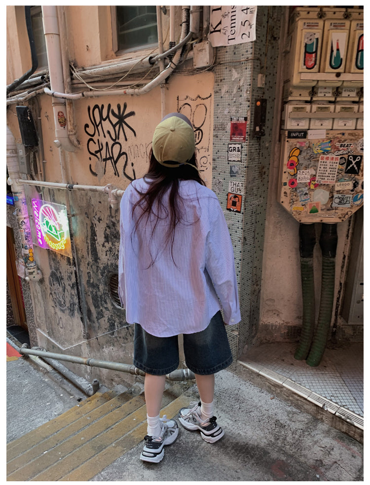 ワイドデニムショートパンツ N491