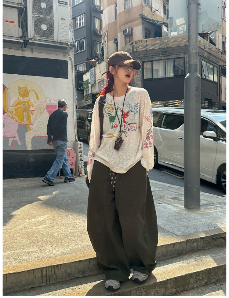 シンプルで着回せる 薄手長袖カットソー きれいめインナー N430