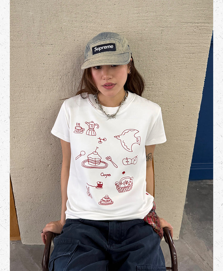 プリント半袖Tシャツ N474