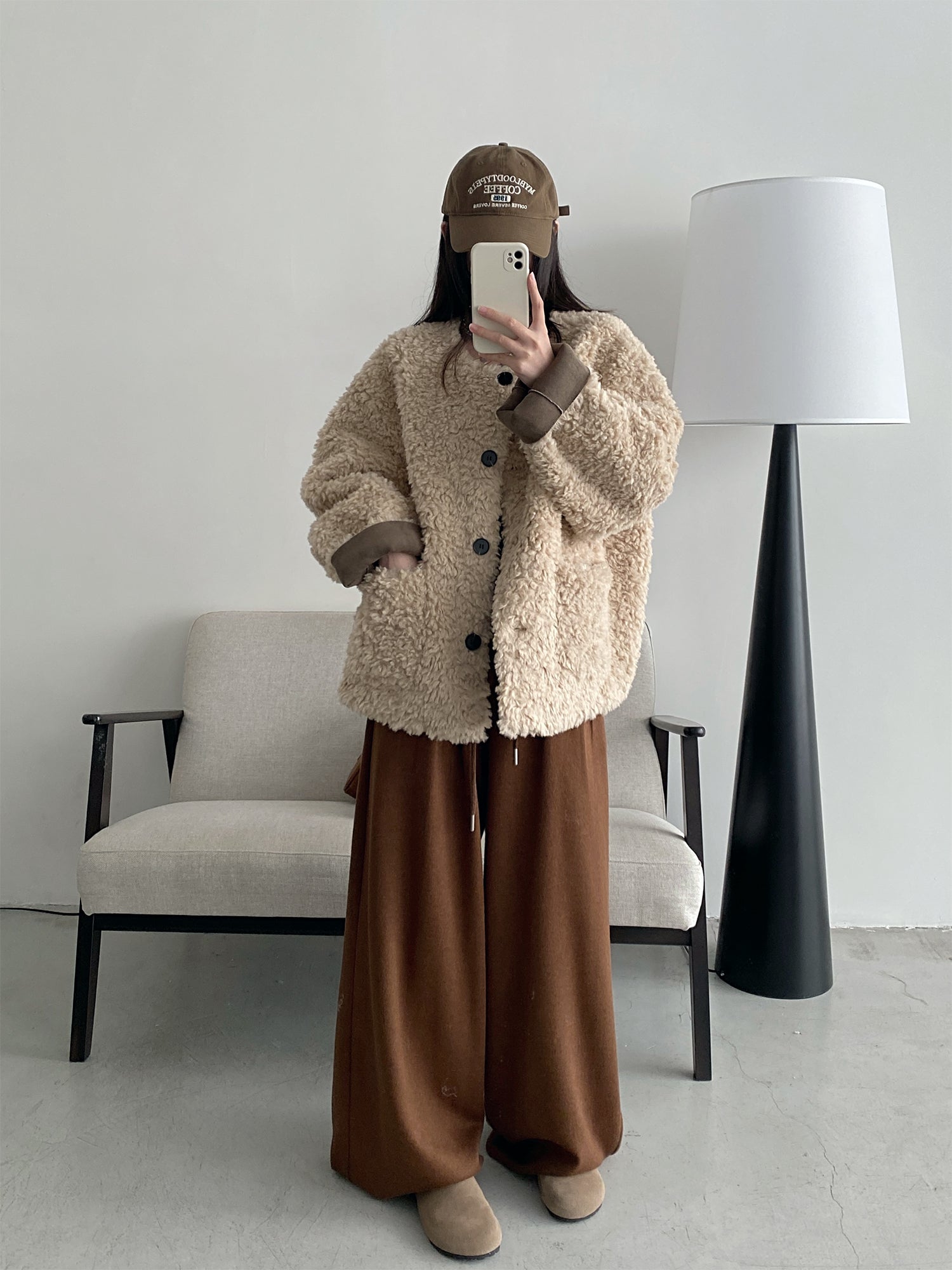 ショートルーズボアコート N901