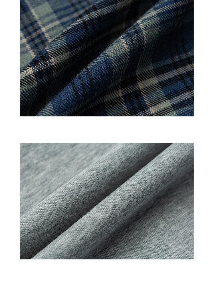 リバーシブルチェック柄パーカー N498