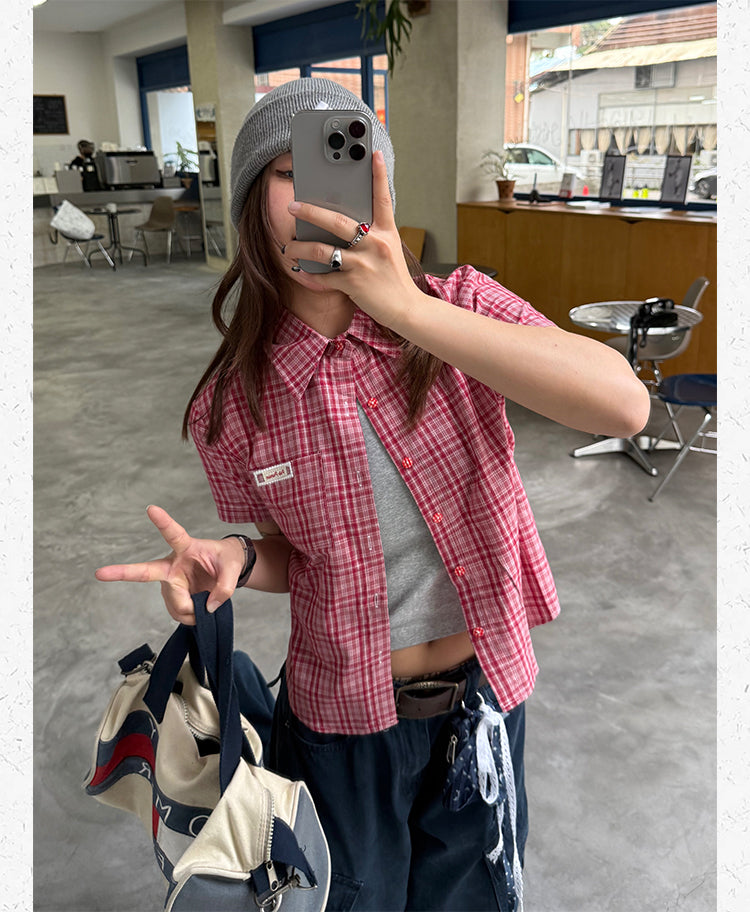 アメリカンチェック柄シャツ N472