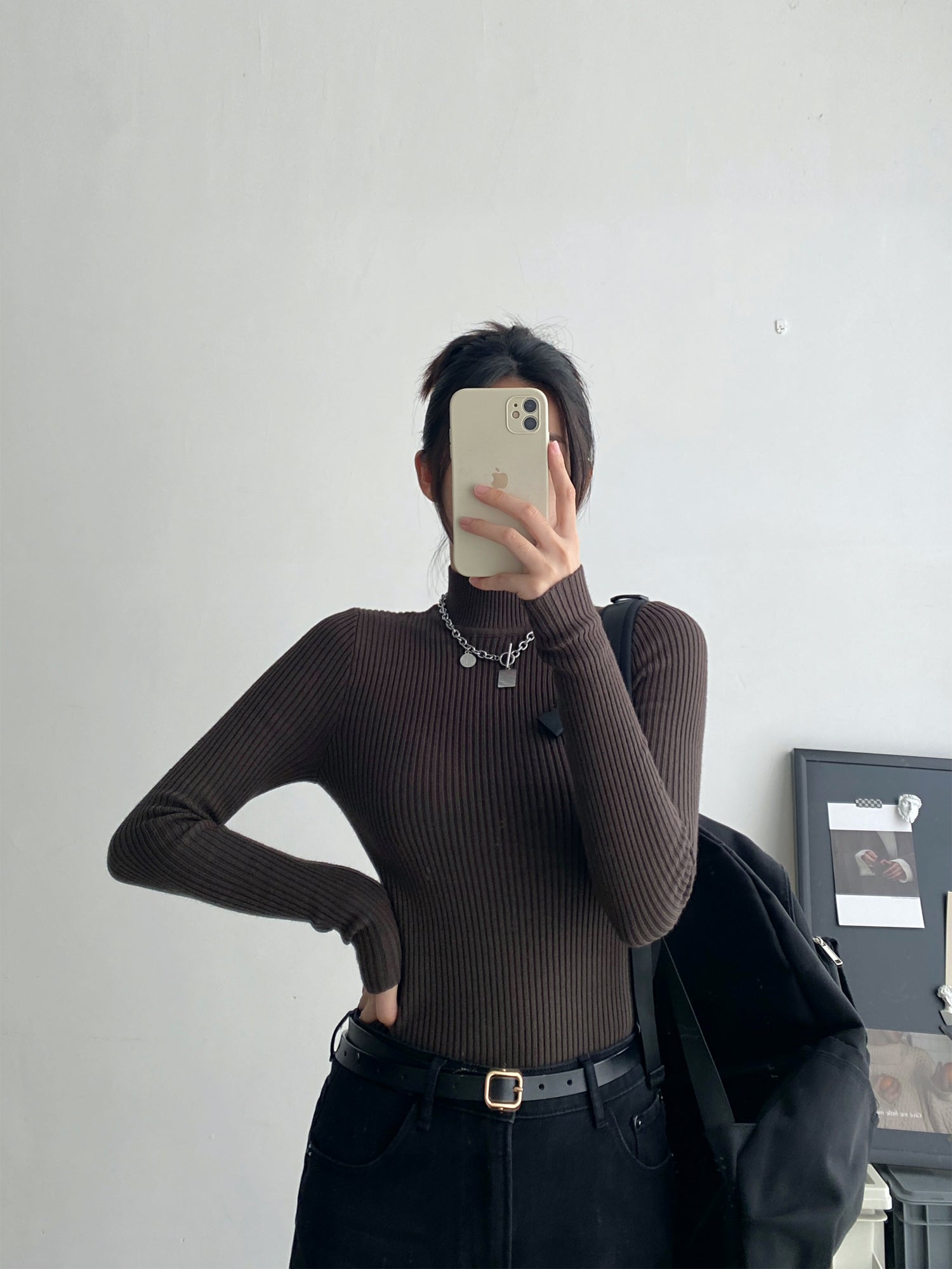 ハーフタートルネックセーター N628