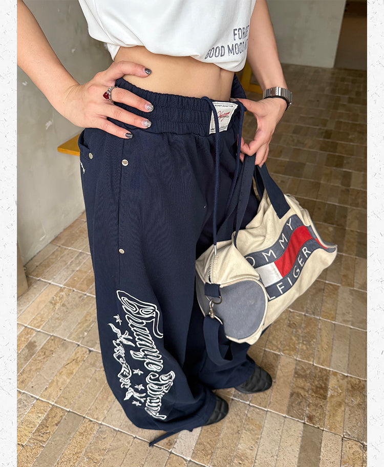 刺繍スウェットパンツ N542