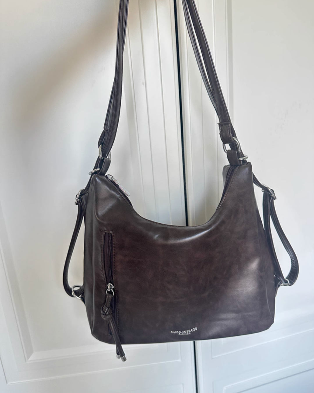 2WAY ヴィンテージライク・ソフトレザーホーボーバッグ OT-014