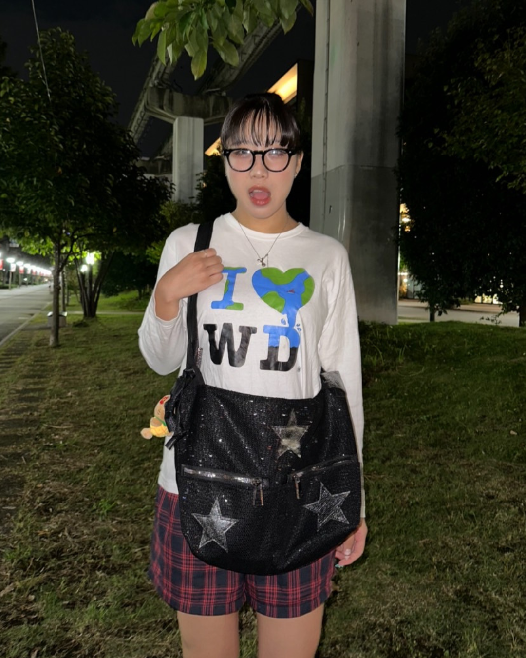 グリッタースター・マルチジップショルダーバッグ HY-002