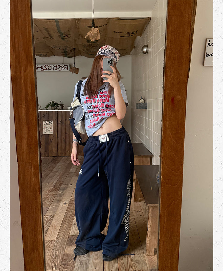 刺繍スウェットパンツ N542