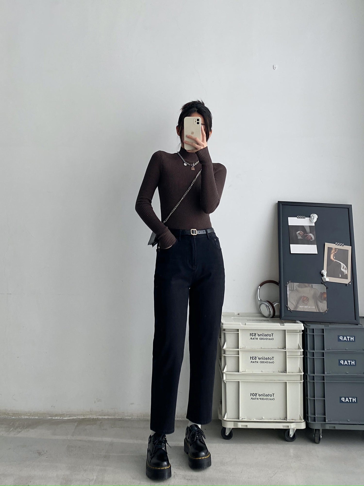 ハーフタートルネックセーター N628