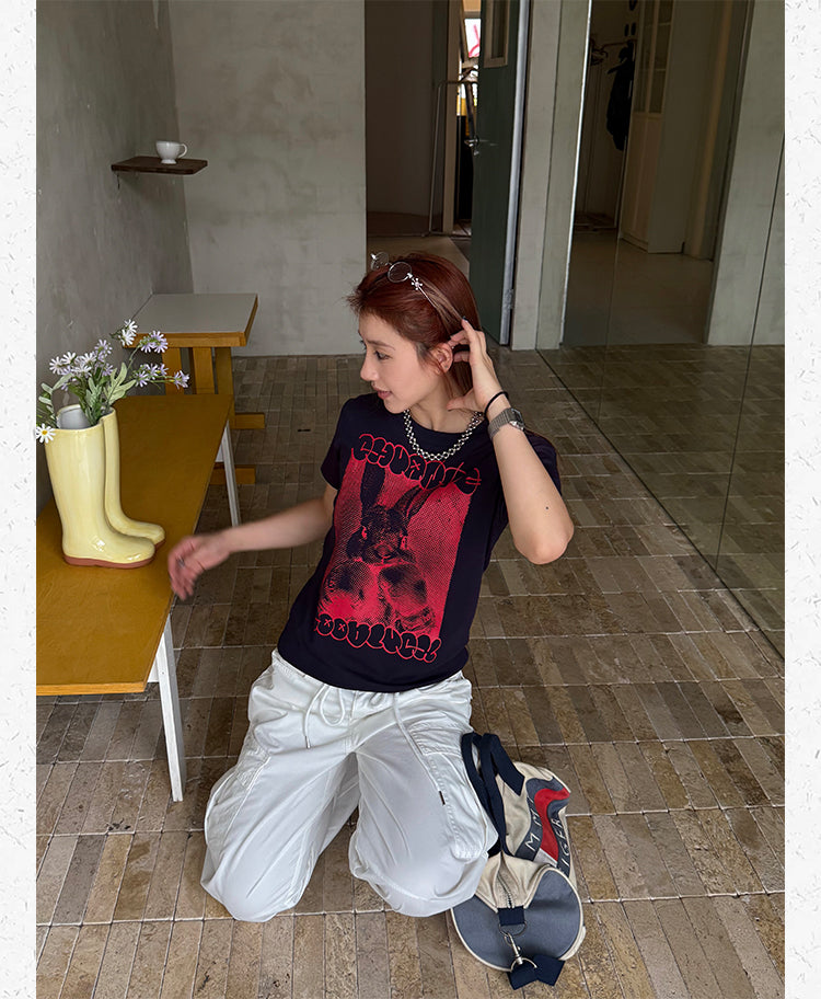 ボクサーラビット グラフィックTシャツ N513