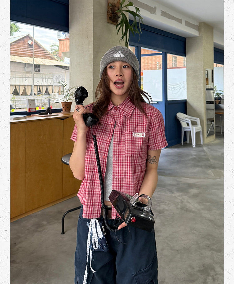 アメリカンチェック柄シャツ N472