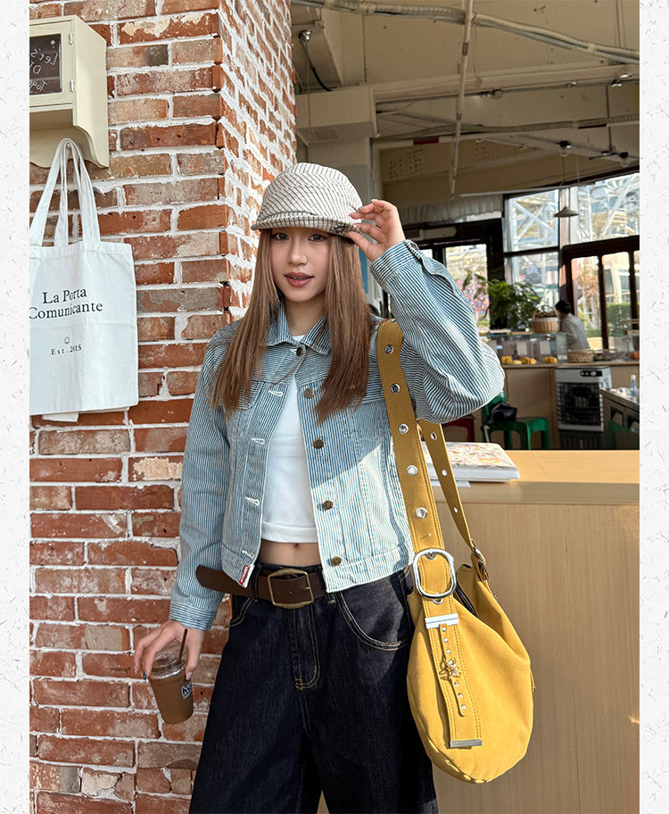 コットン ヒッコリーストライプ ワークジャケット N585