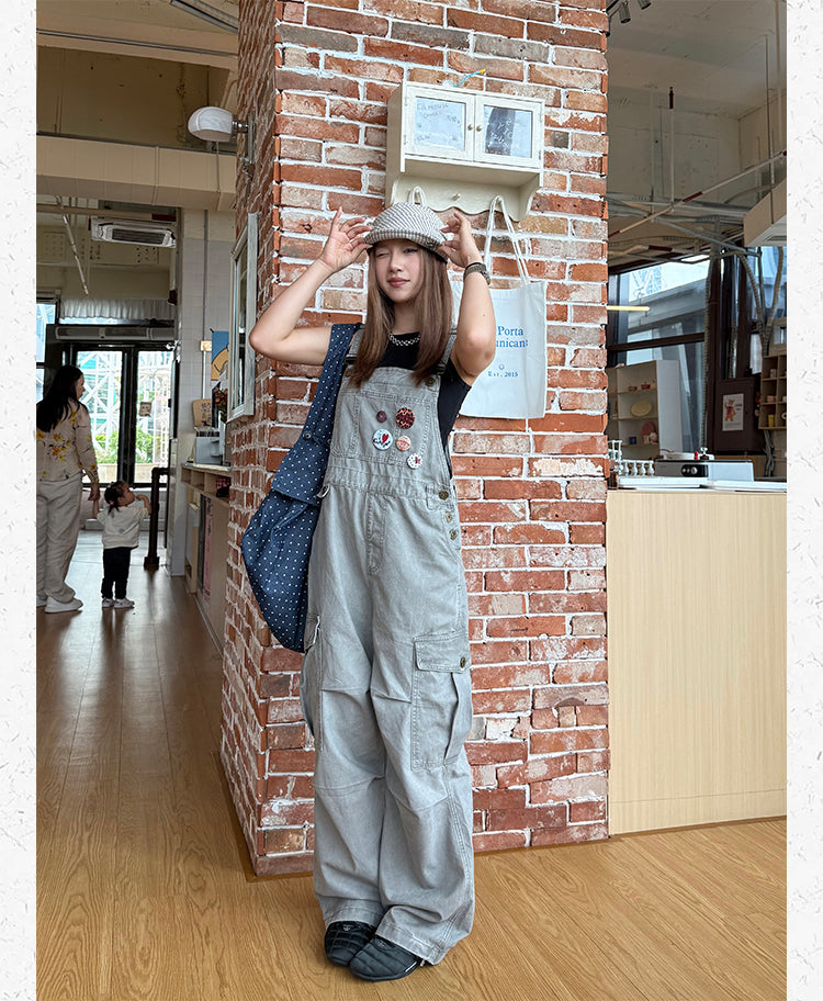 ゆるだぼシルエット カーゴ オーバーオール N583