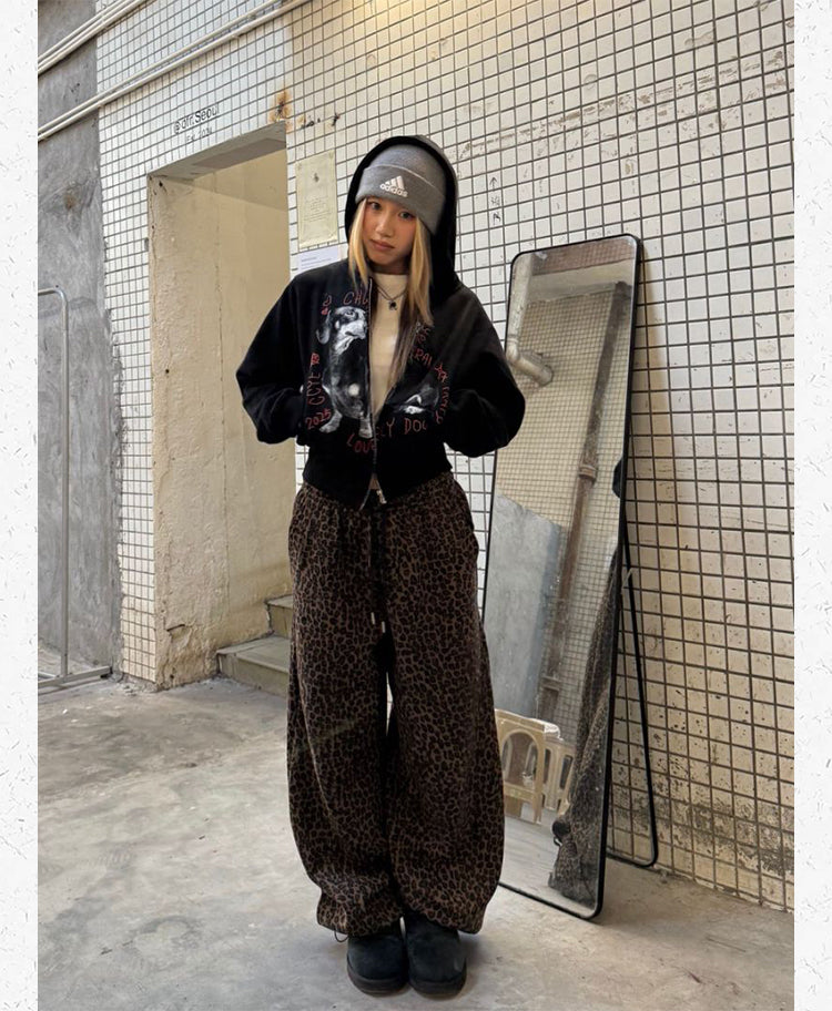 レオパードスウェットパンツ N564