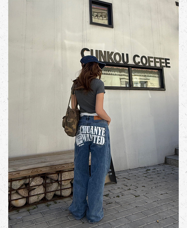 バックプリントジーンズ N541