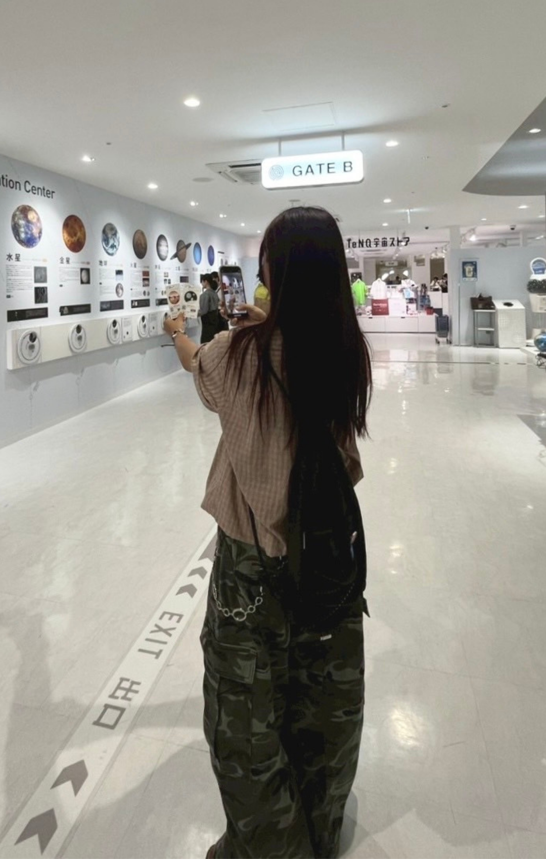 シーム入り迷彩ワイドカーゴパンツ EA001