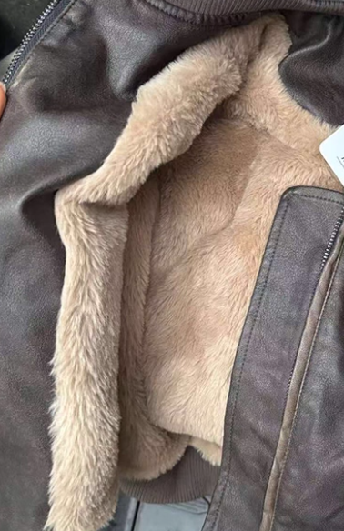 ヴィンテージブラウン ショートレザーブルゾン SCK-027