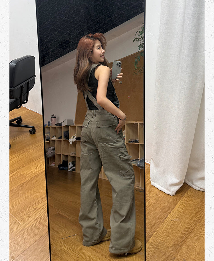 ミリタリーテイスト ワイドカーゴサロペット N500