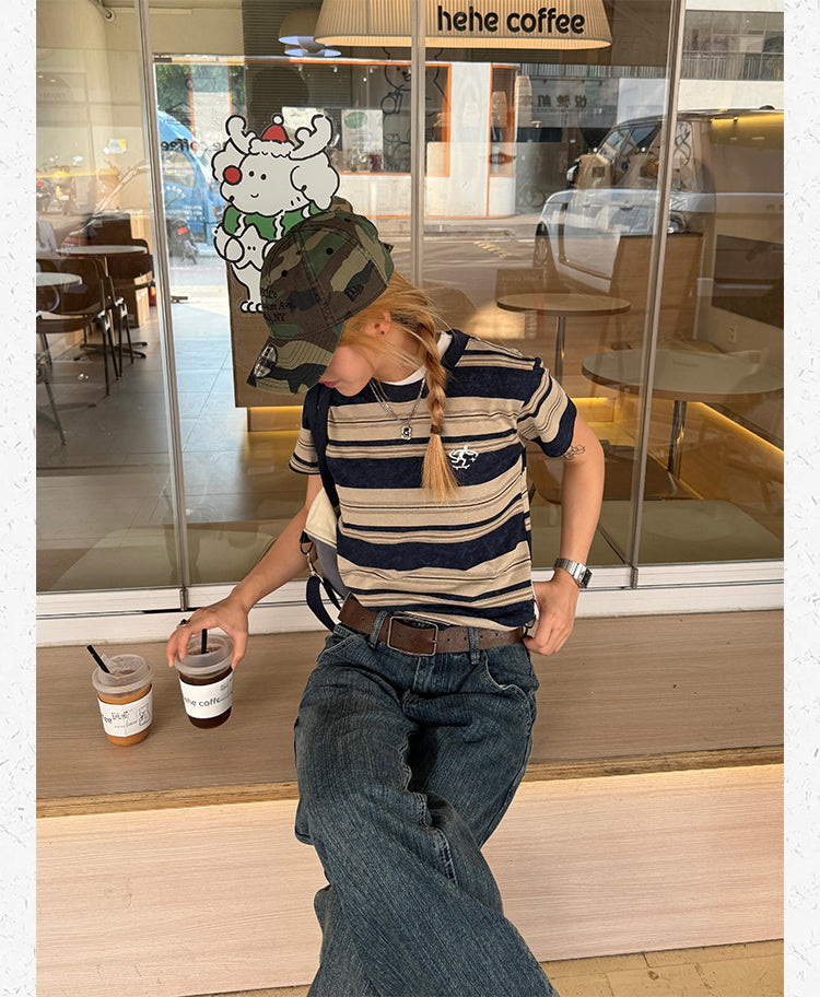 ボーダー半袖長袖Tシャツ N476