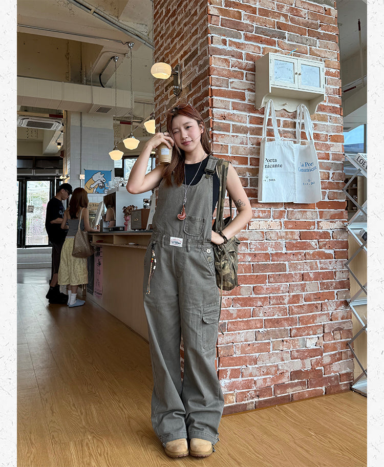 ミリタリーテイスト ワイドカーゴサロペット N500