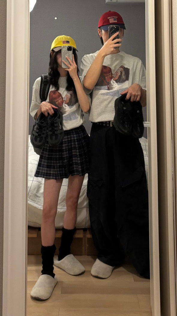 【NoKnow original】新作 アメリカンレトロ フォトプリントTシャツ