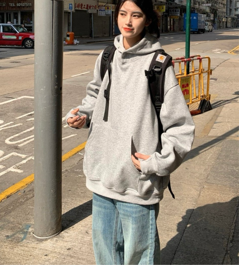 オーバーサイズカンガルーポケットフーディー N98