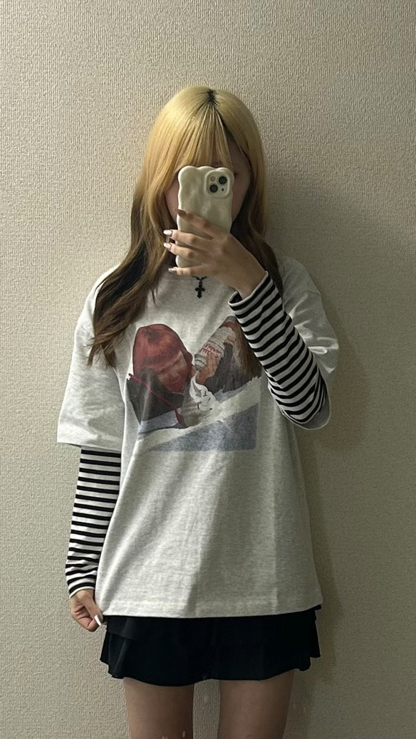 ミルクホイップGIRLプリントT MI-01