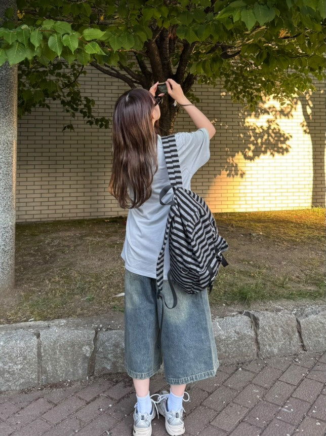 ロングハーフデニムパンツ TH002