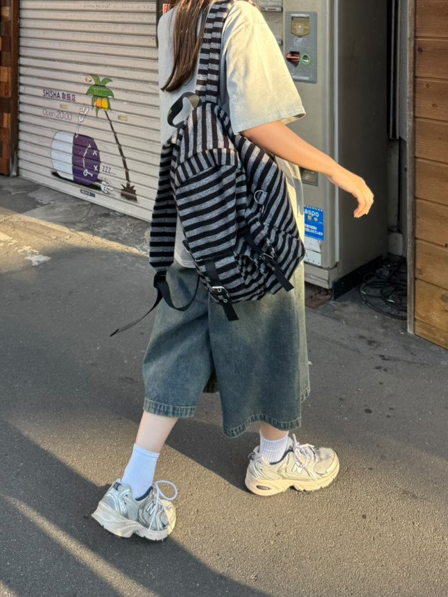 ロングハーフデニムパンツ TH002