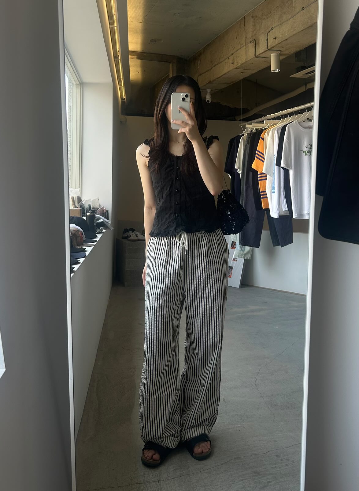 フリルネック シャーリングキャミソール OT-002