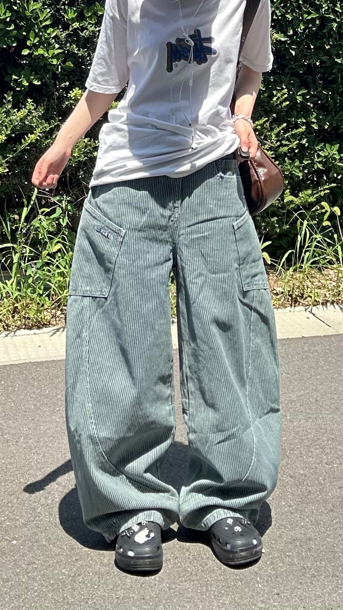 ハイウエストピンストライプパンツ MIF001