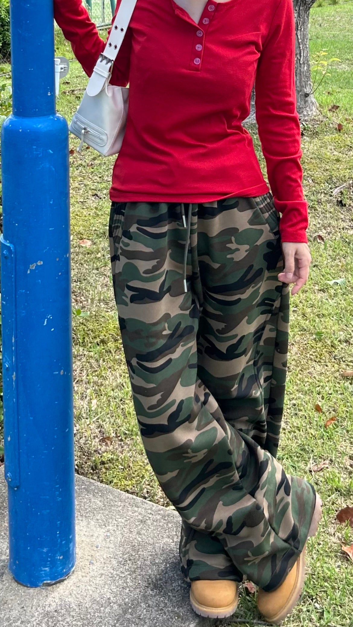 リラックスワイド迷彩スウェットパンツ SZ006