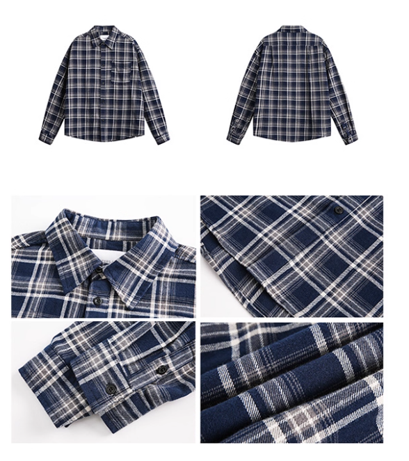 フランネル・チェック柄シャツ SZ005