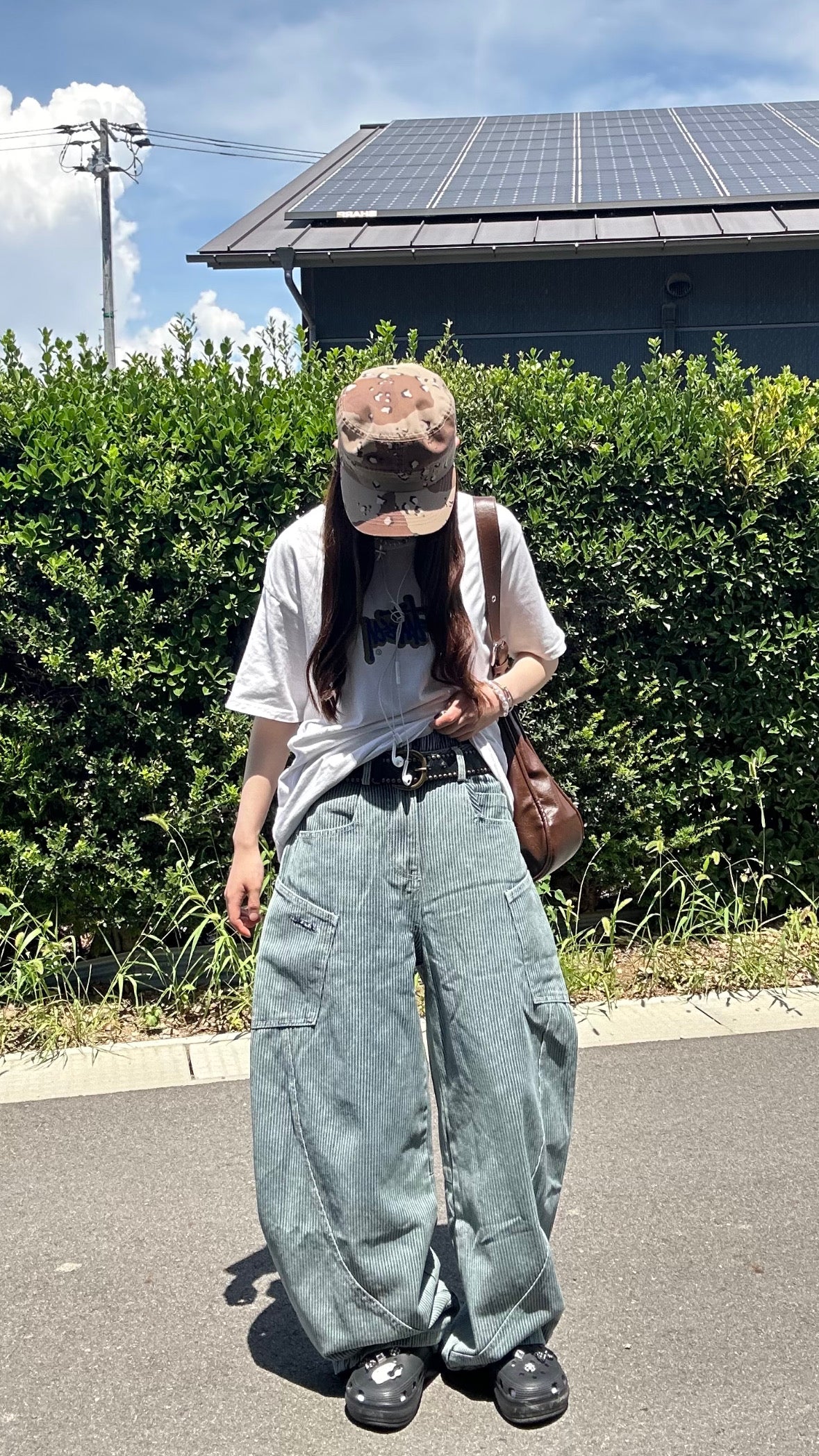 ハイウエストピンストライプパンツ MIF001