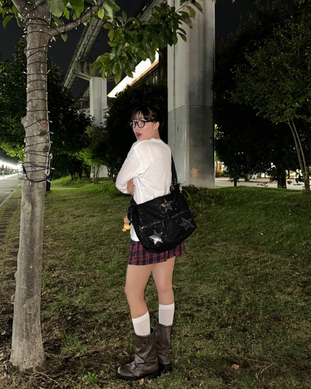 グリッタースター・マルチジップショルダーバッグ HY-002