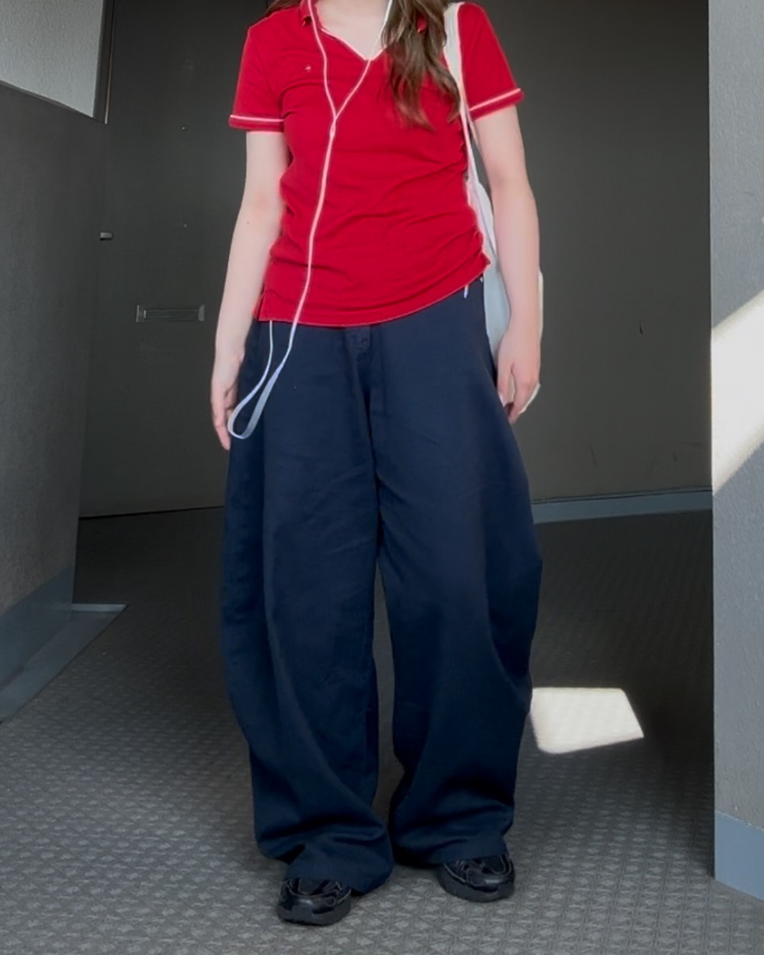 ドローストリング・ワイドバルーンパンツ SM002