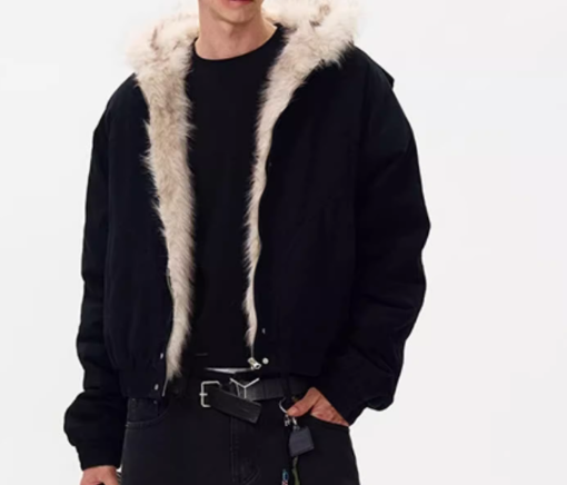 フェイクファーライニングショートブルゾン LLS-017