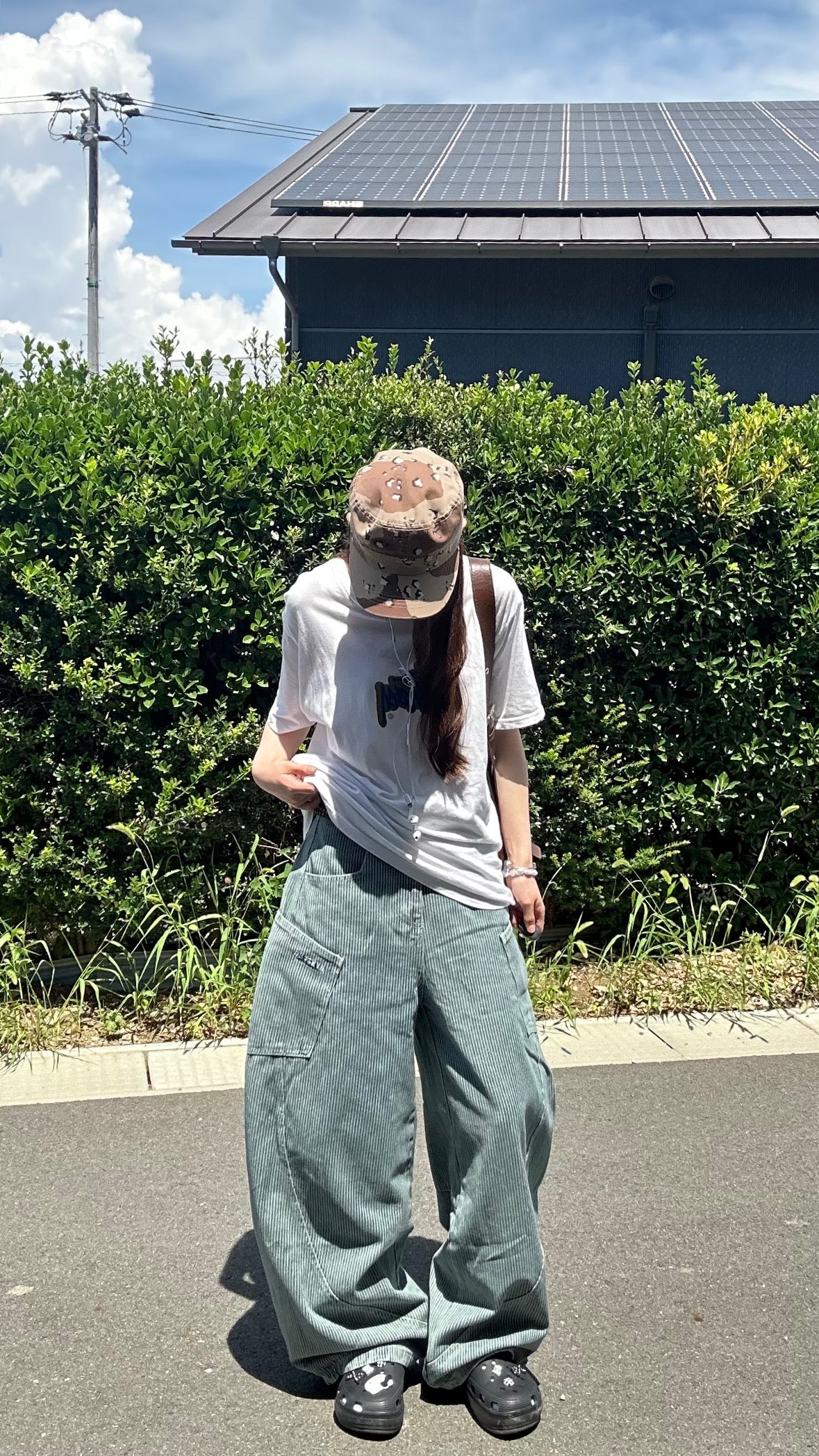 ハイウエストピンストライプパンツ MIF001