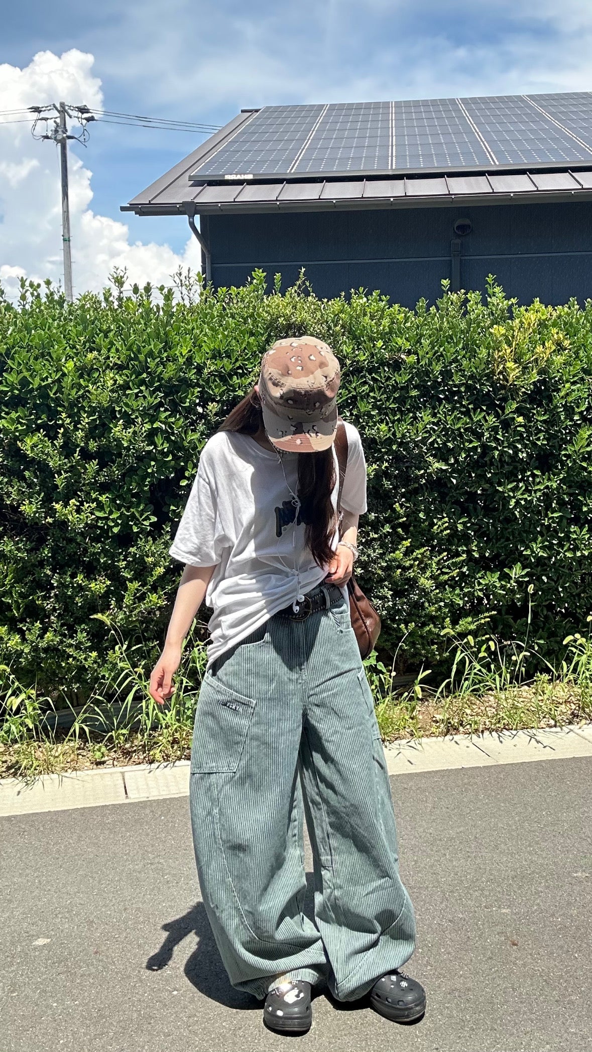 ハイウエストピンストライプパンツ MIF001