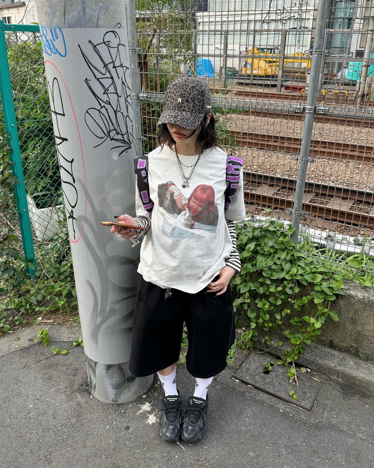 【NoKnow original】新作 アメリカンレトロ フォトプリントTシャツ