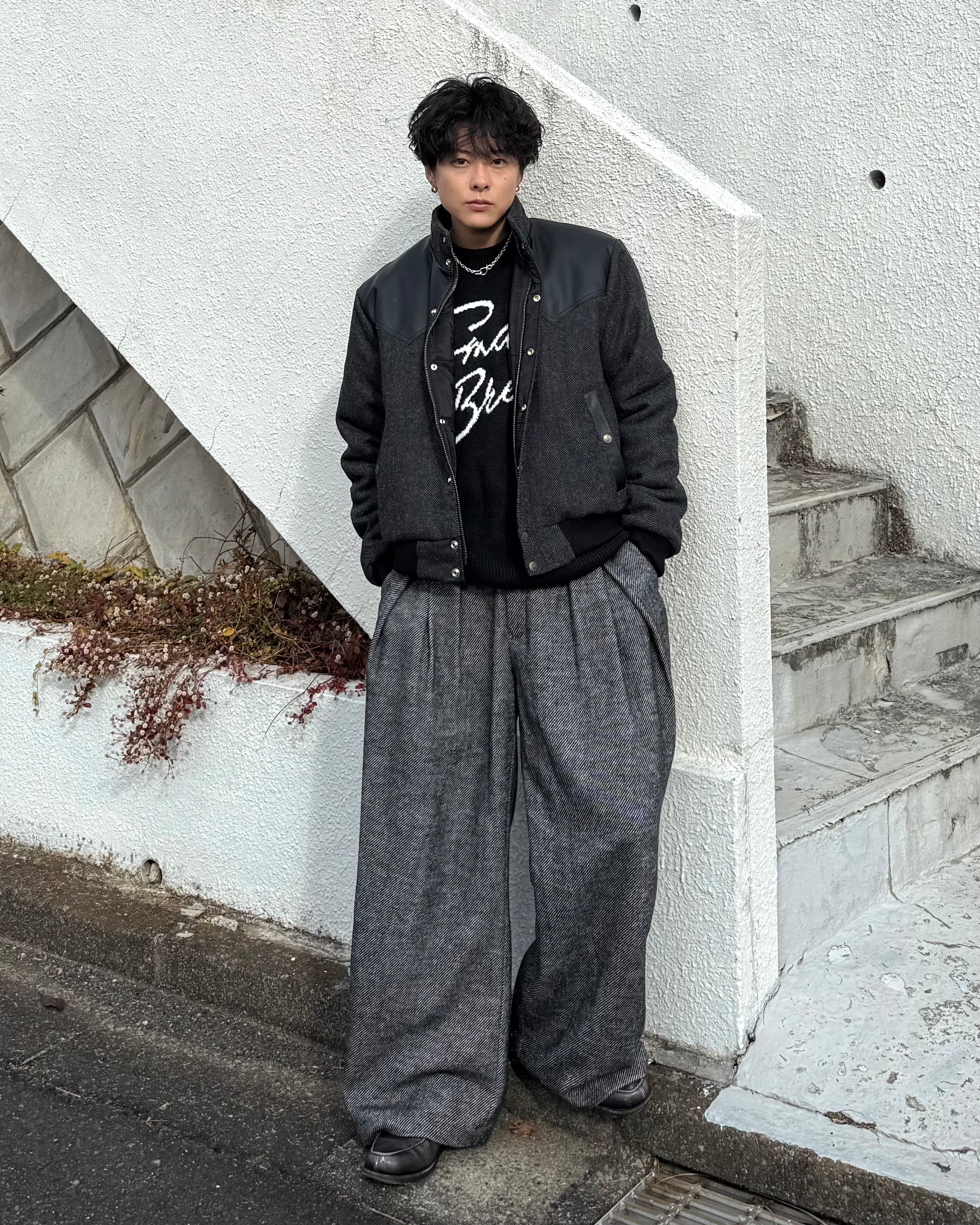 ゴシックレタリングルーズニット KO-007