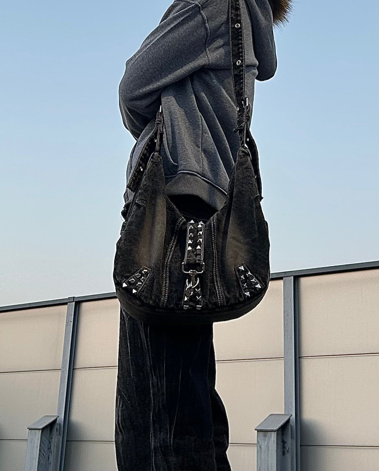 ヴィンテージデニム スタッズワンショルダーバッグ BDW003 ヴィンテージデニム スタッズワンショルダーバッグ BDW003
