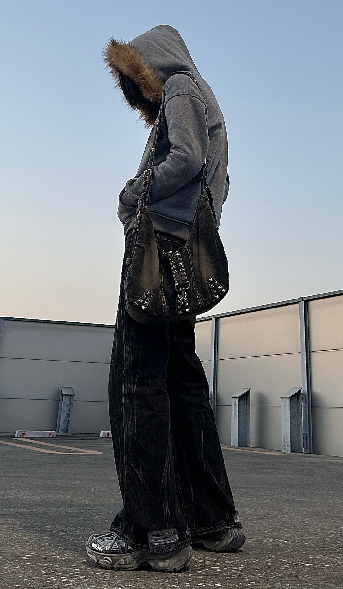 ヴィンテージデニム スタッズワンショルダーバッグ BDW003