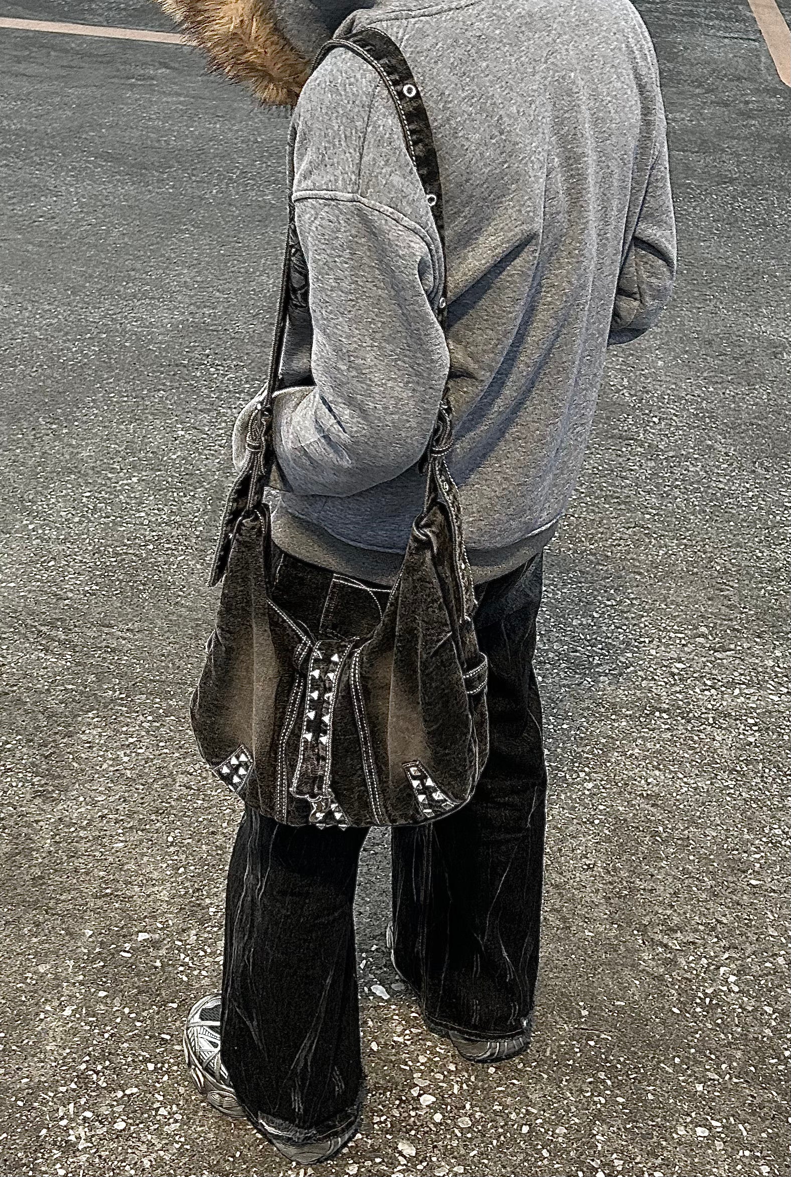 ヴィンテージデニム スタッズワンショルダーバッグ BDW003