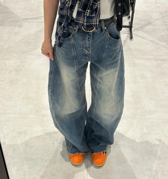 センターシーム・バギーフィットジーンズ SZ003