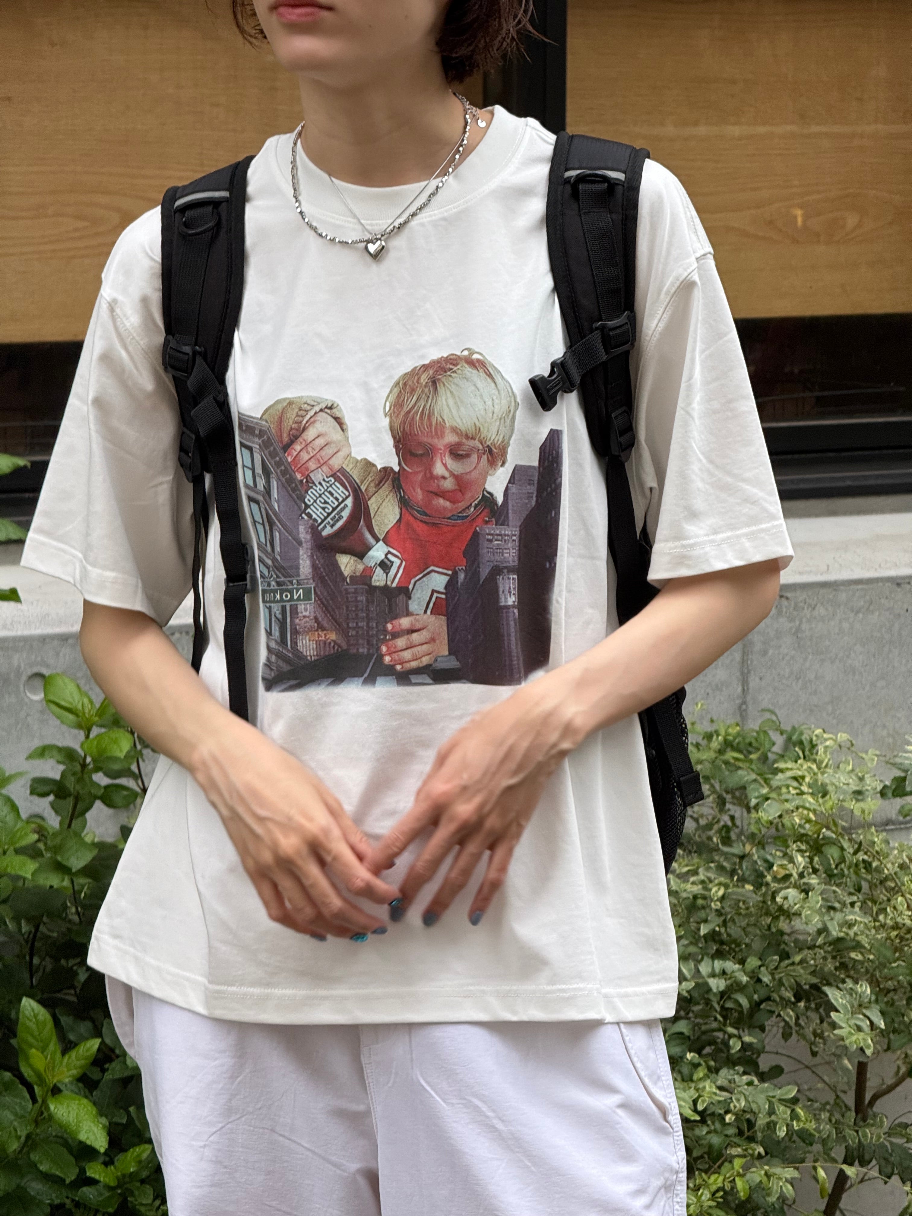 【NoKnow original】新作 アメリカンレトロ フォトプリントTシャツ